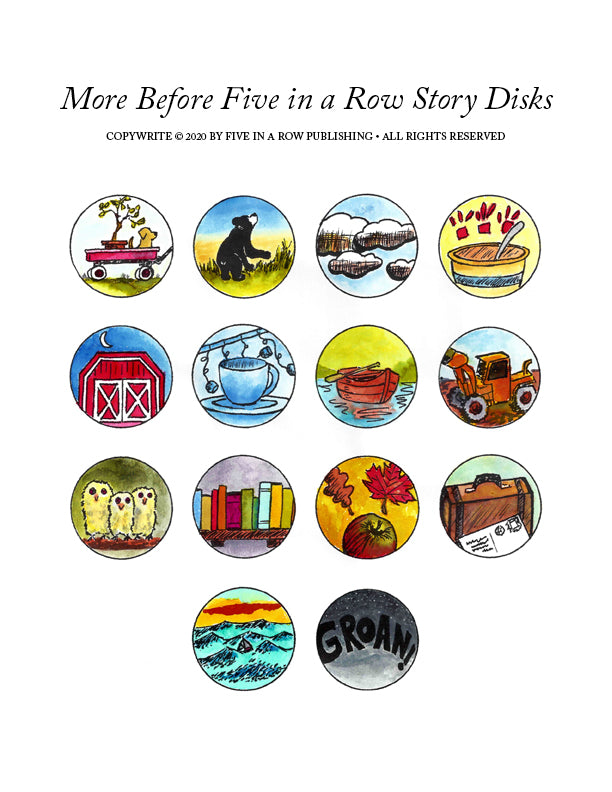 More Before Five in a Row Story Disks - Full Color & Laminated