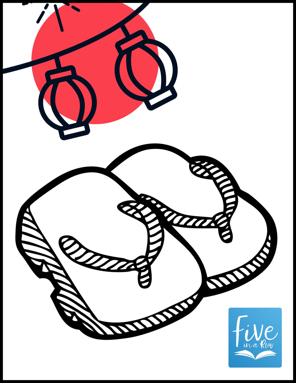 Coloring Pages – Five in a Row