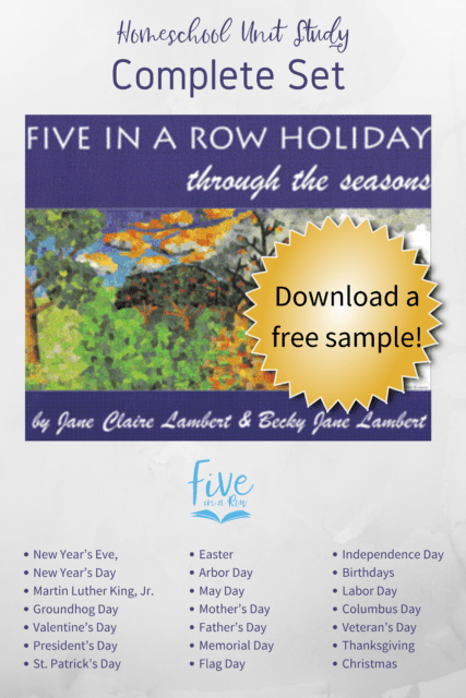 Five in a Row FIAR Holiday Set All Months Digital